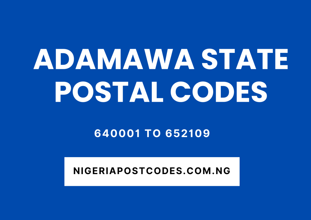 Adamawa State Postal Codes