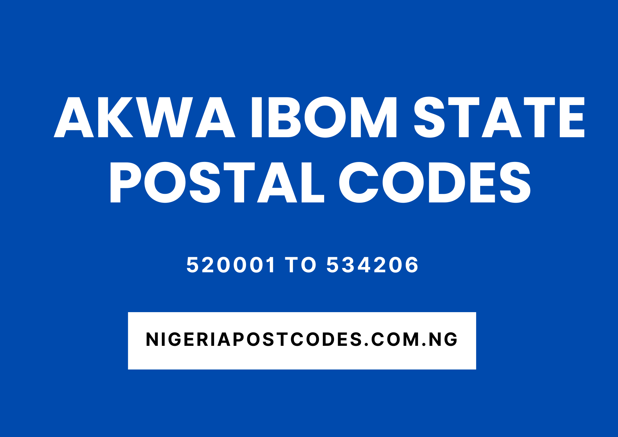 Akwa Ibom State Postal Codes
