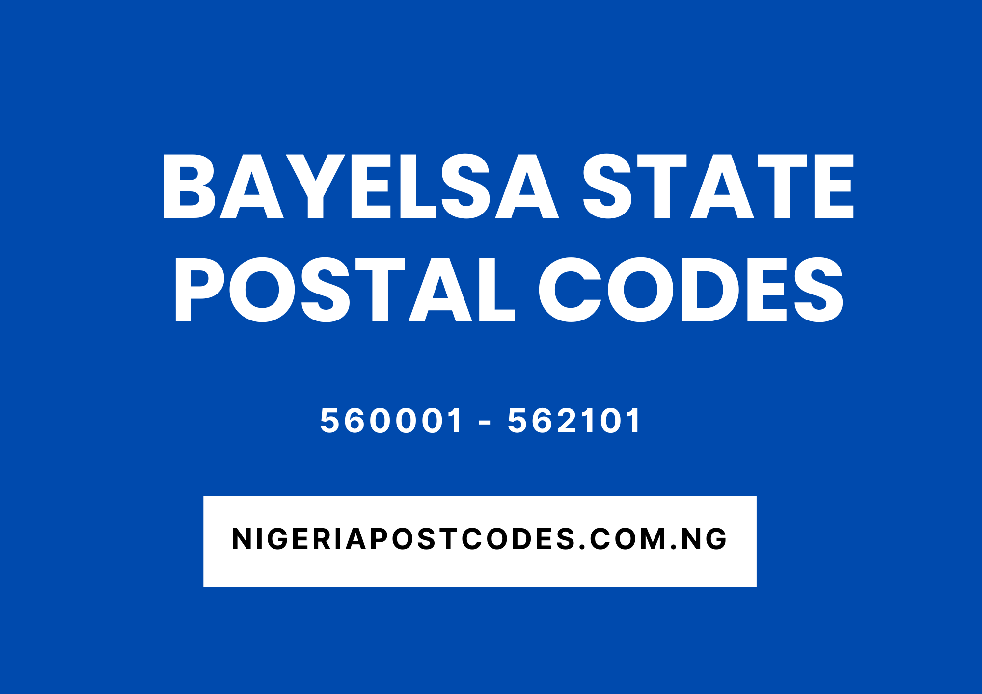 Bayelsa State Postal Codes