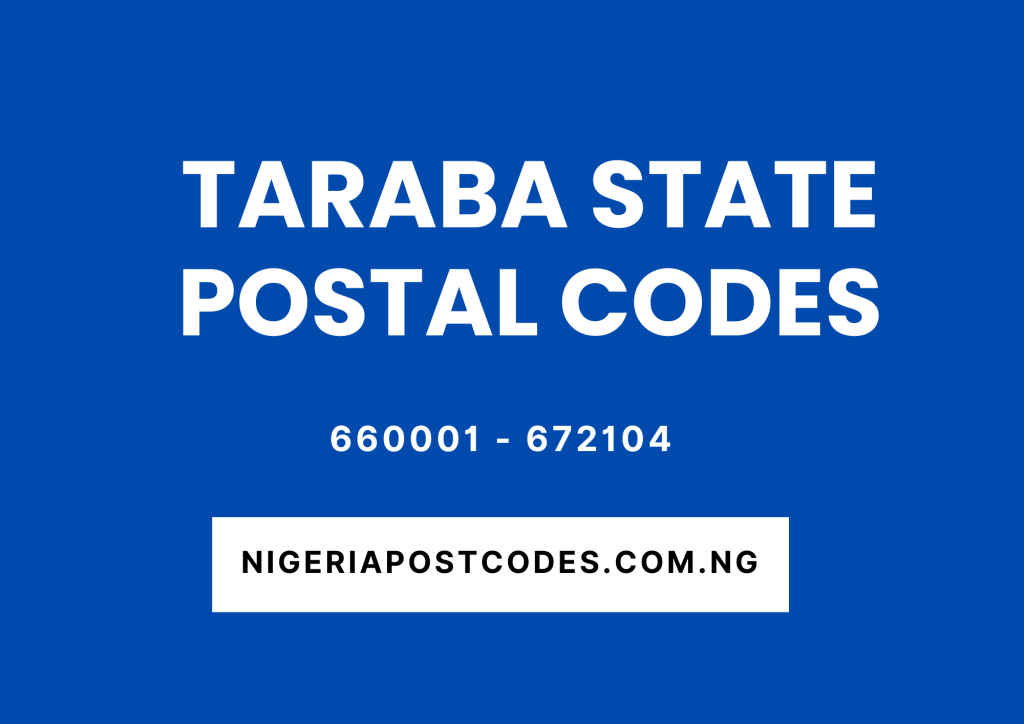 Taraba State Postal Codes