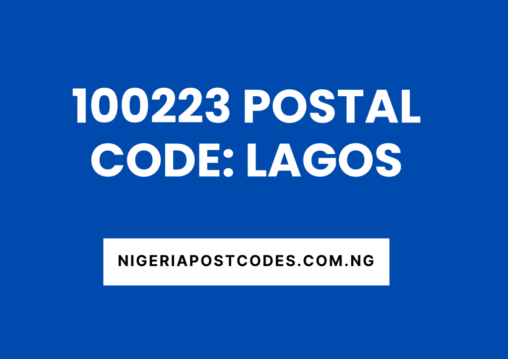 100223 Postal Code: Lagos